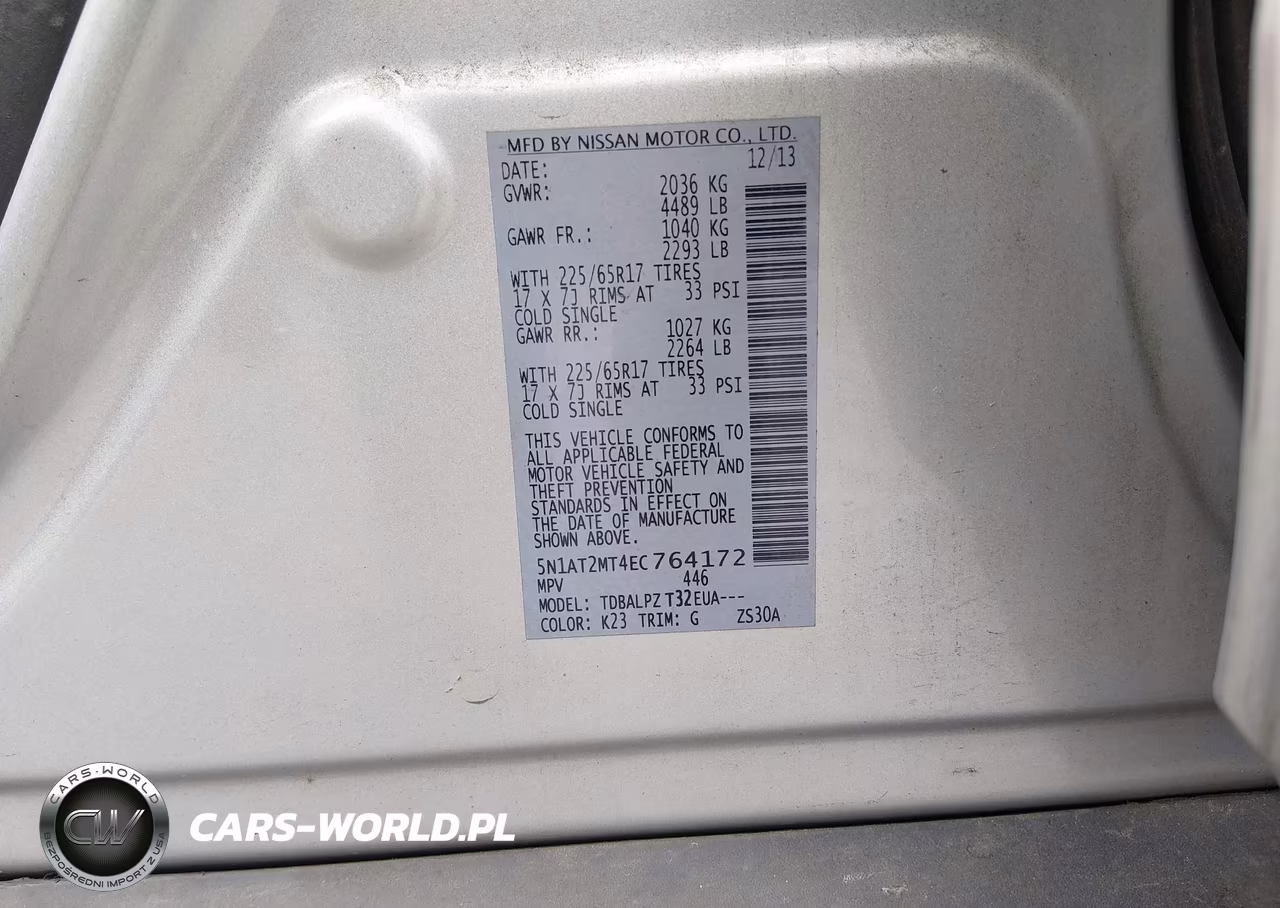 2014 Nissan Rogue S VIN:5N1AT2MT4EC764172 - 9