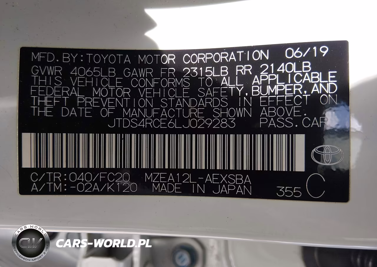 2020 Toyota Corolla Se VIN:JTDS4RCE6LJ029283 - 9