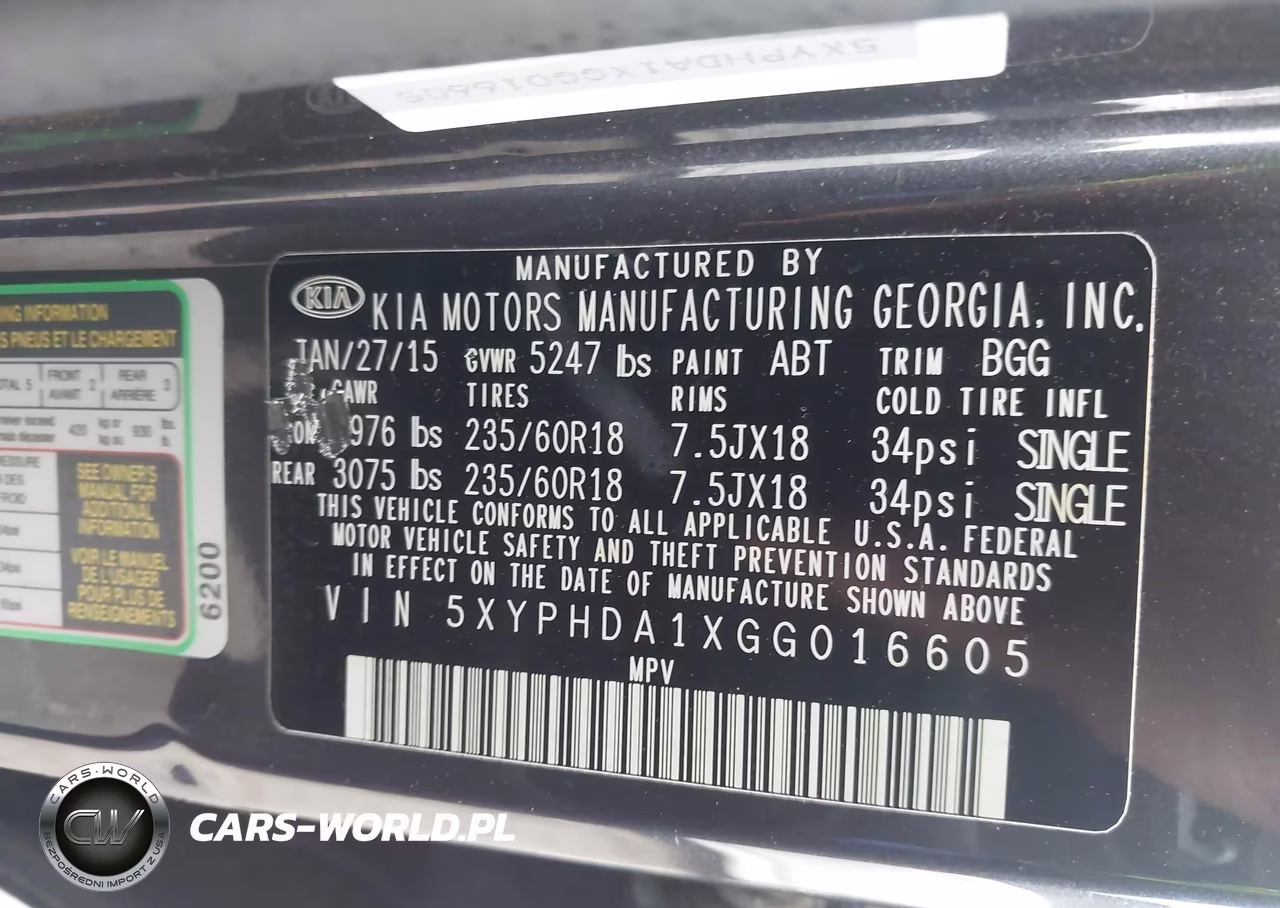 2016 Kia Sorento 2.0T Ex VIN:5XYPHDA1XGG016605 - 9