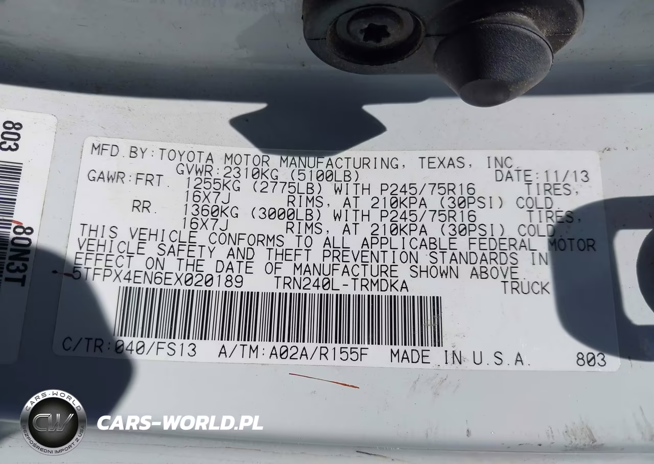 2014 Toyota Tacoma VIN:5TFPX4EN6EX020189 - 9