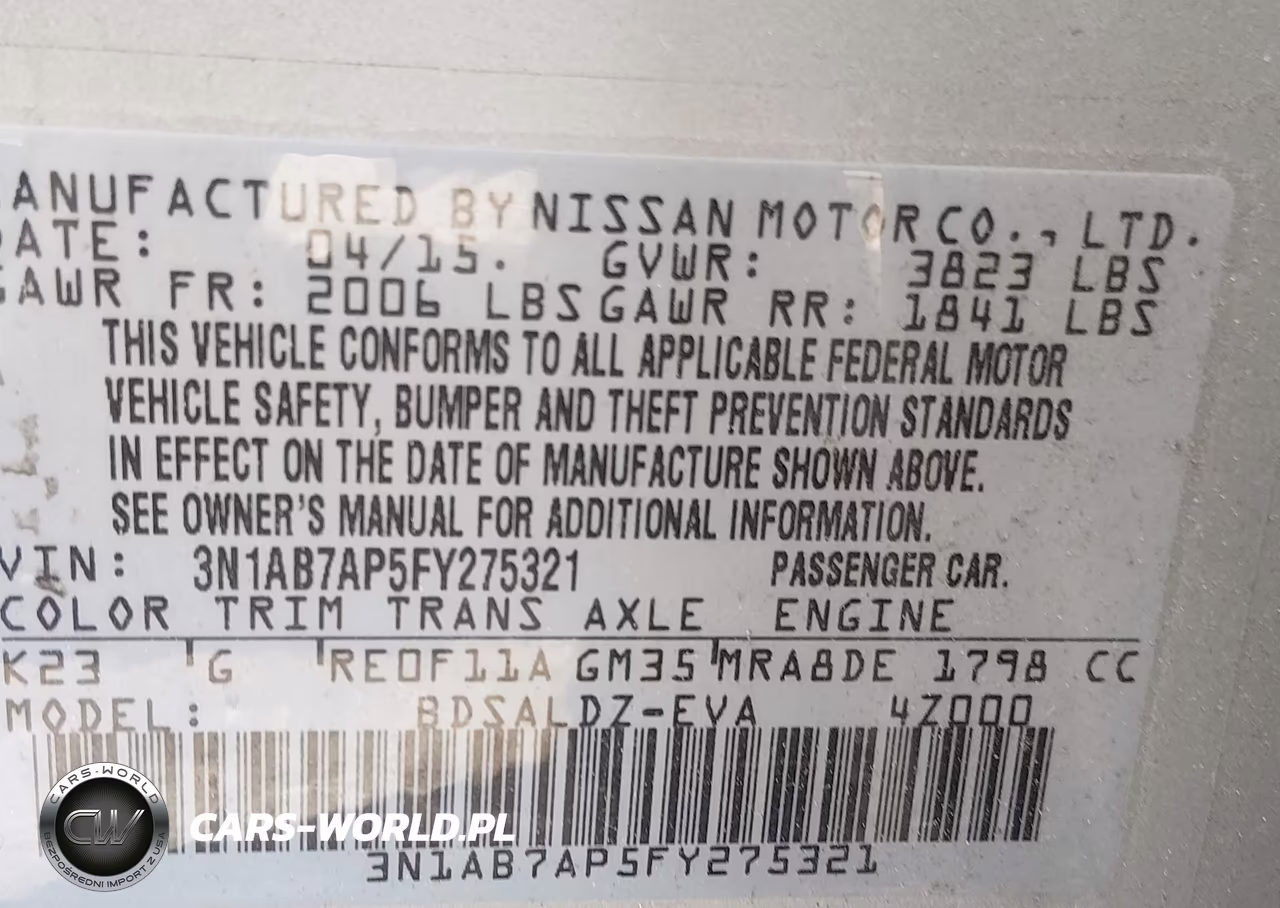 2015 Nissan Sentra Fe+ S-S-Sl-Sr-Sv VIN:3N1AB7AP5FY275321 - 9