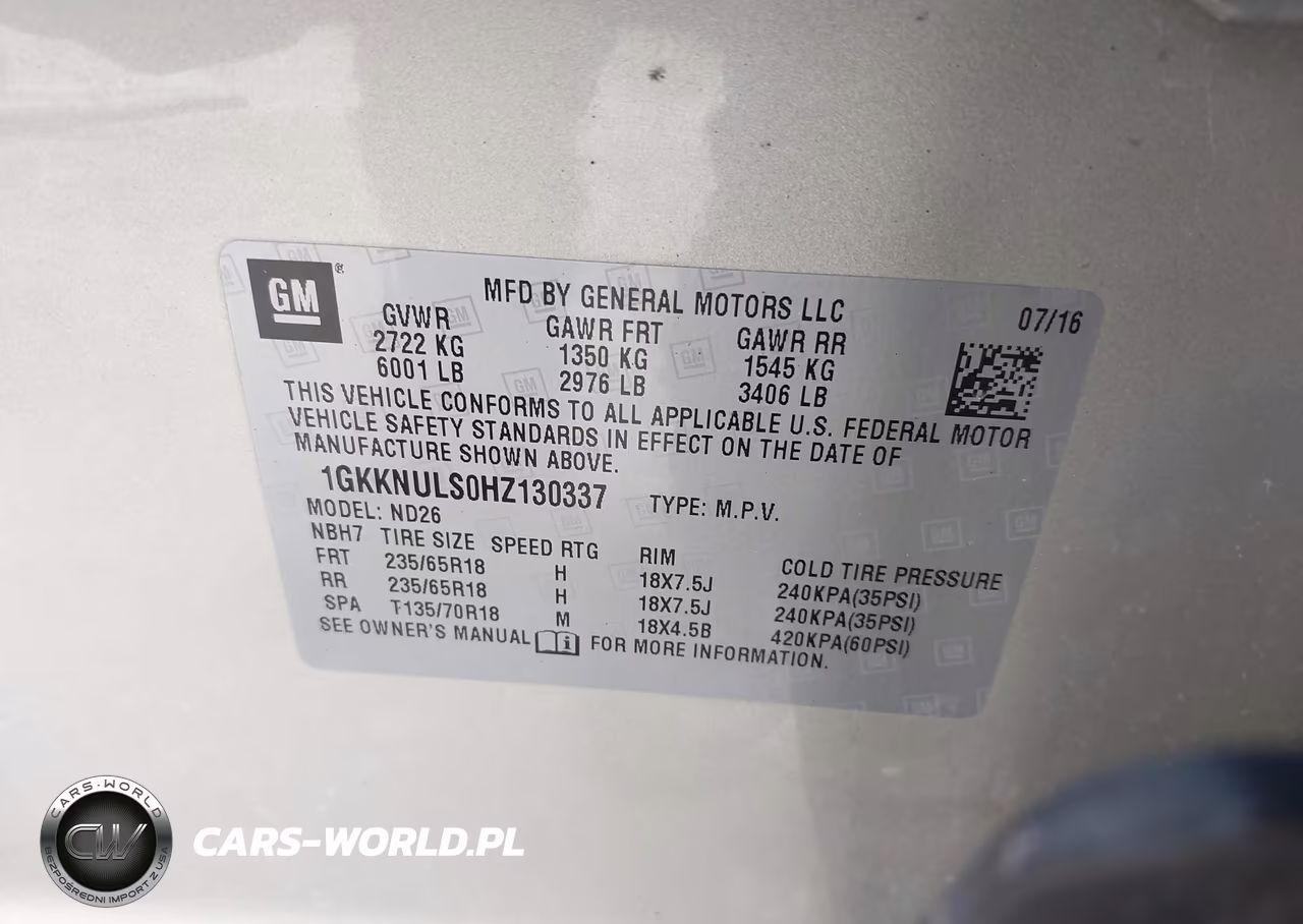 2017 GMC Acadia Slt-1 VIN:1GKKNULS0HZ130337 - 9