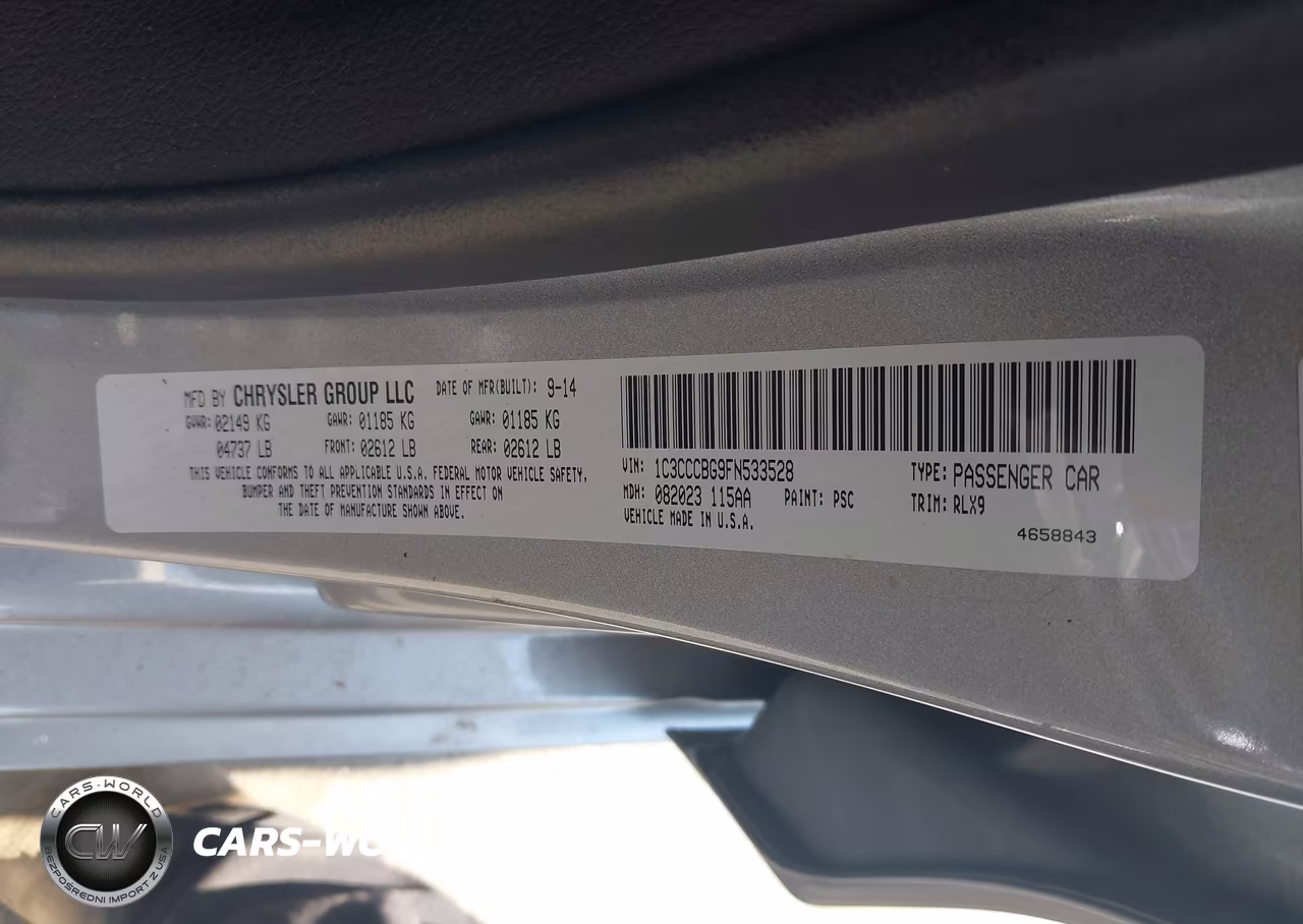 2015 Chrysler 200 S VIN:1C3CCCBG9FN533528 - 9