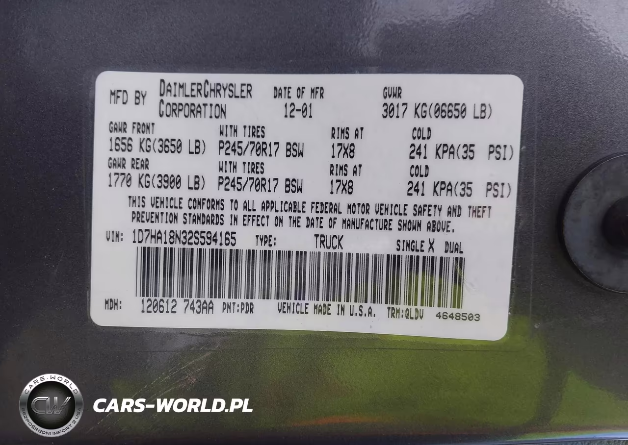 2002 Dodge Ram 1500 St VIN:1D7HA18N32S594165 - 9