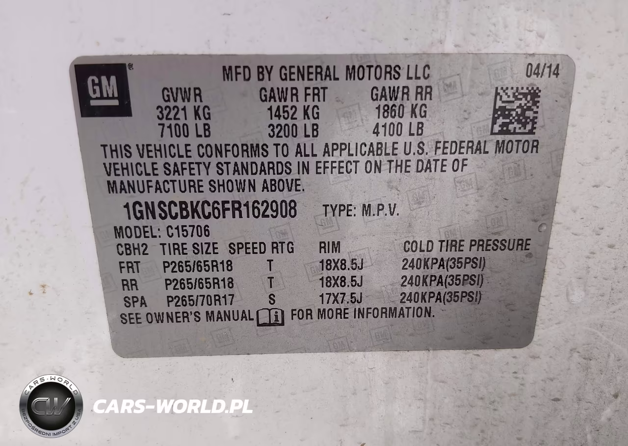 2015 Chevrolet Tahoe Lt VIN:1GNSCBKC6FR162908 - 9