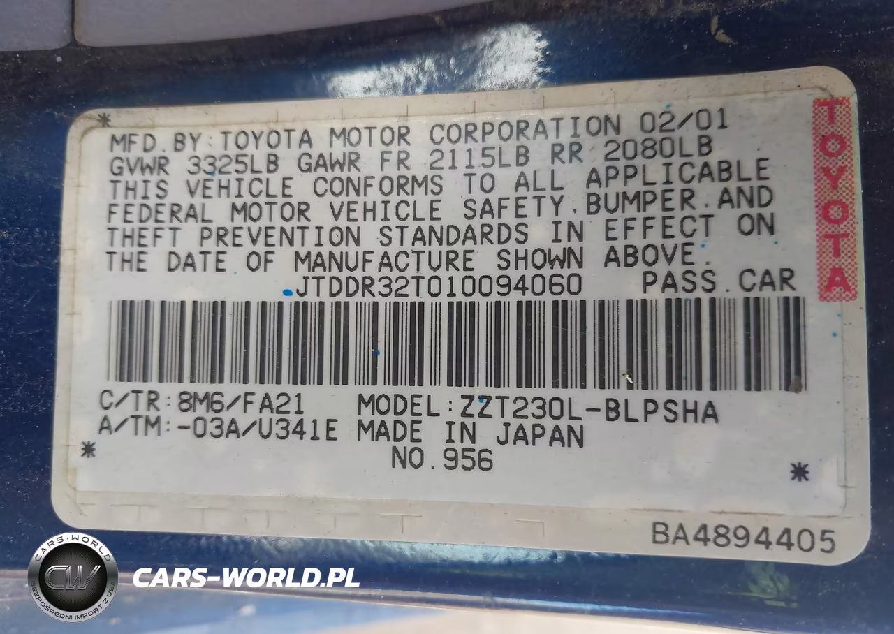 2001 Toyota Celica Gt VIN:JTDDR32T010094060 - 9