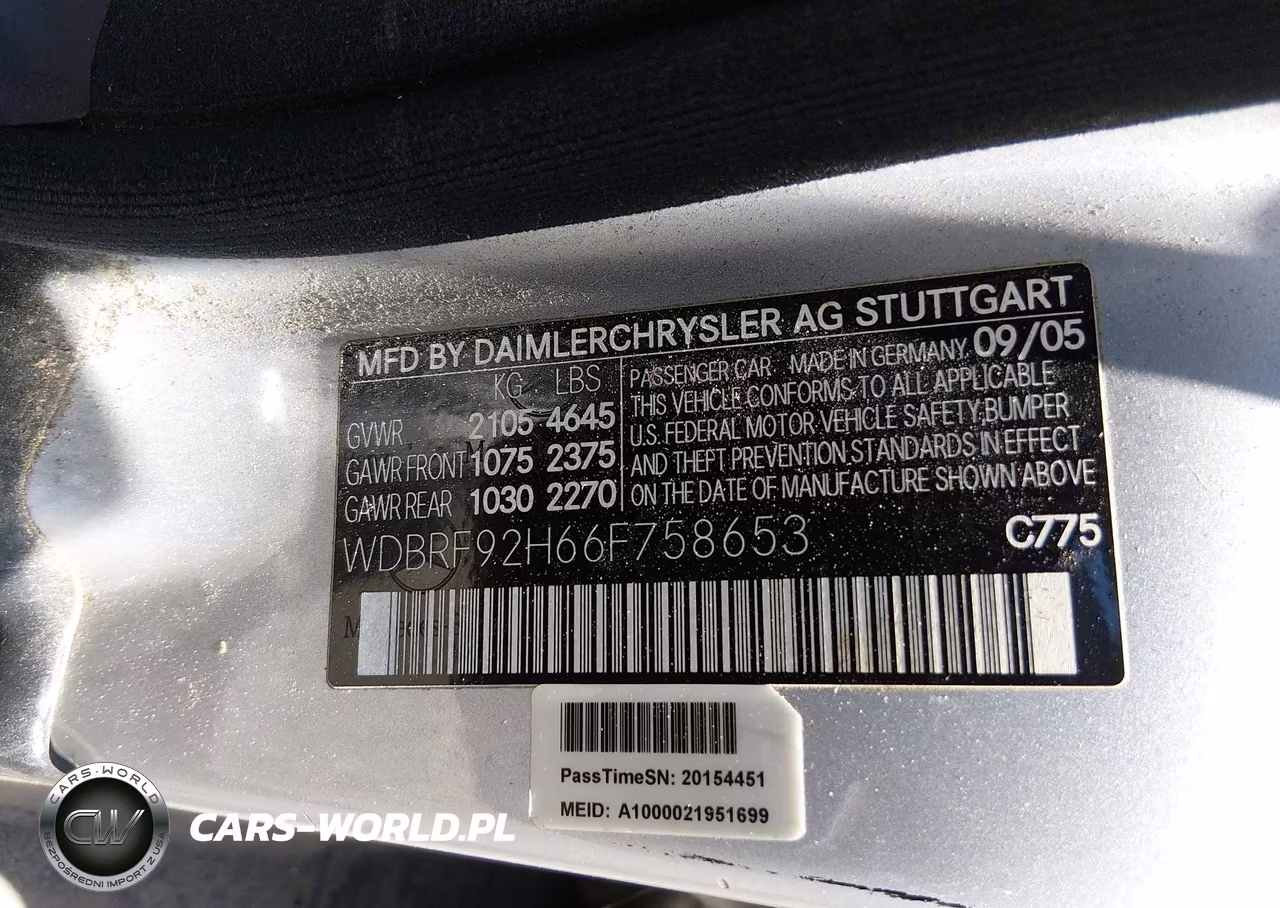 2006 Mercedes-Benz C 280 Luxury 4Matic VIN:WDBRF92H66F758653 - 9