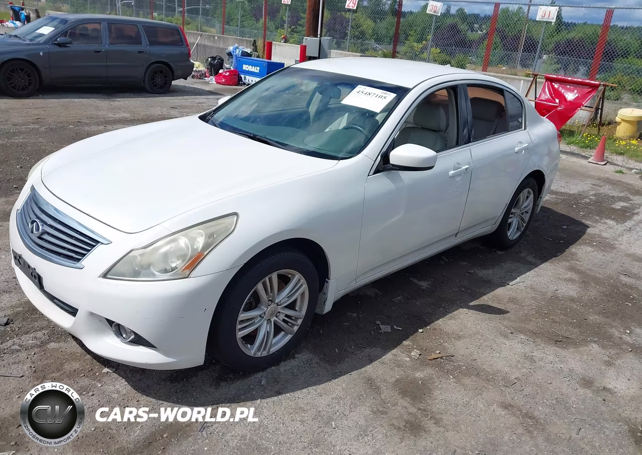 2011 Infiniti G25X VIN:JN1DV6AR6BM652168 - 2