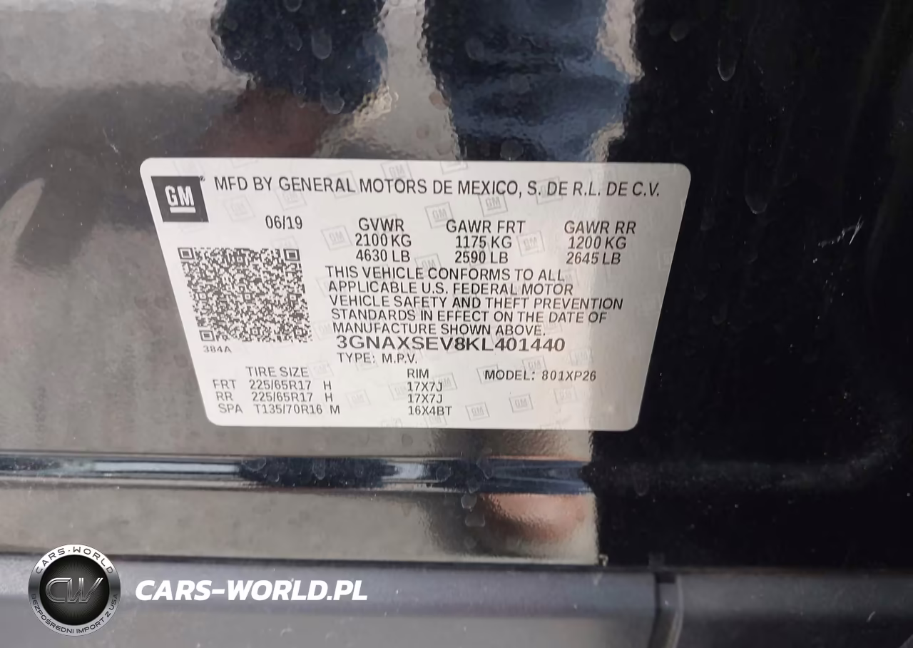 2019 Chevrolet Equinox Ls VIN:3GNAXSEV8KL401440 - 9