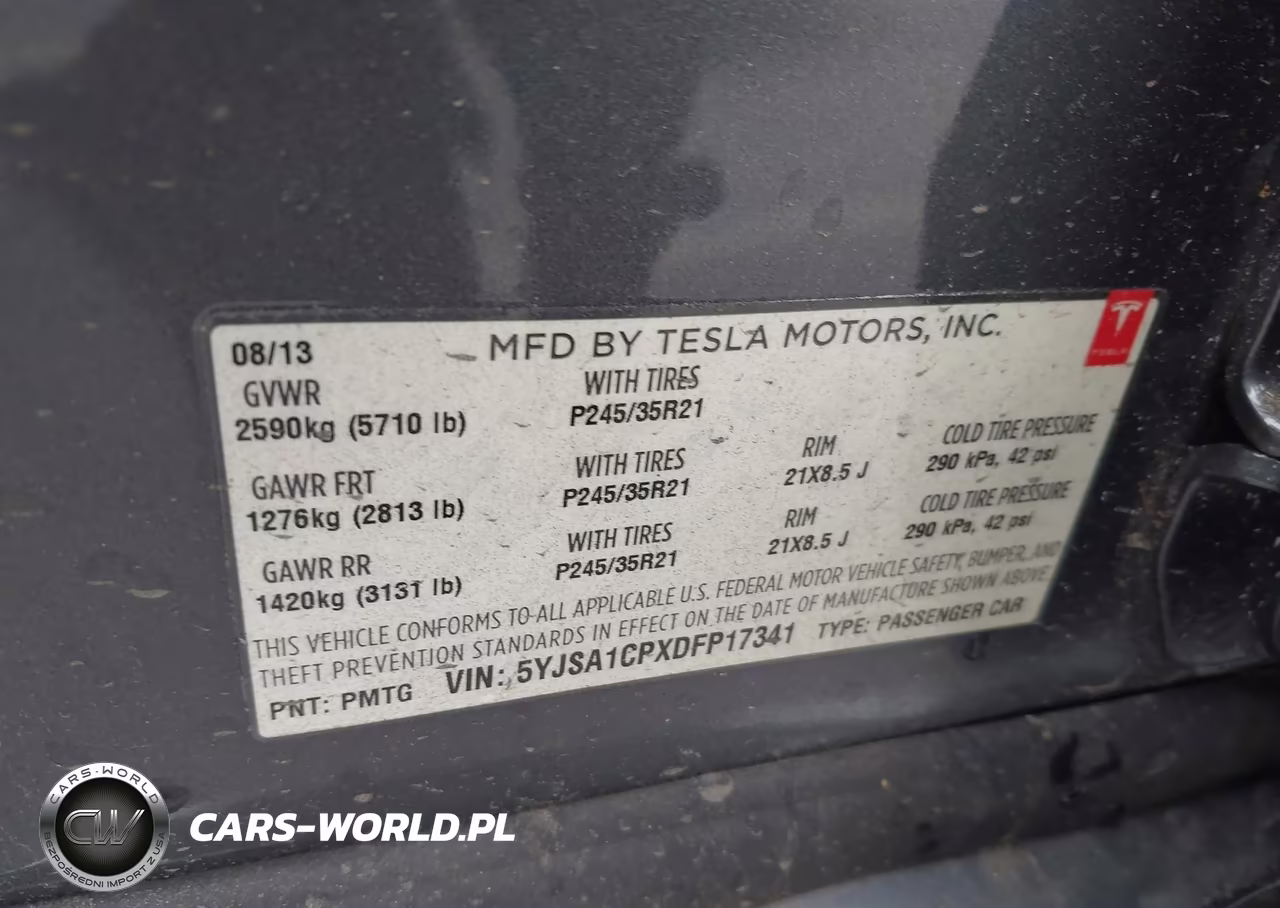 2013 Tesla Model S Performance VIN:5YJSA1CPXDFP17341 - 9