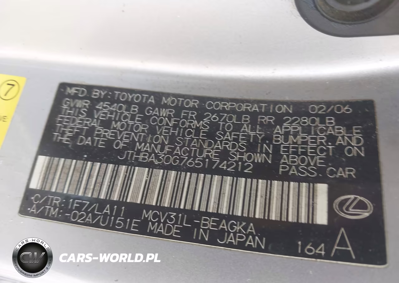 2006 Lexus Es 330 VIN:JTHBA30G765174212 - 9