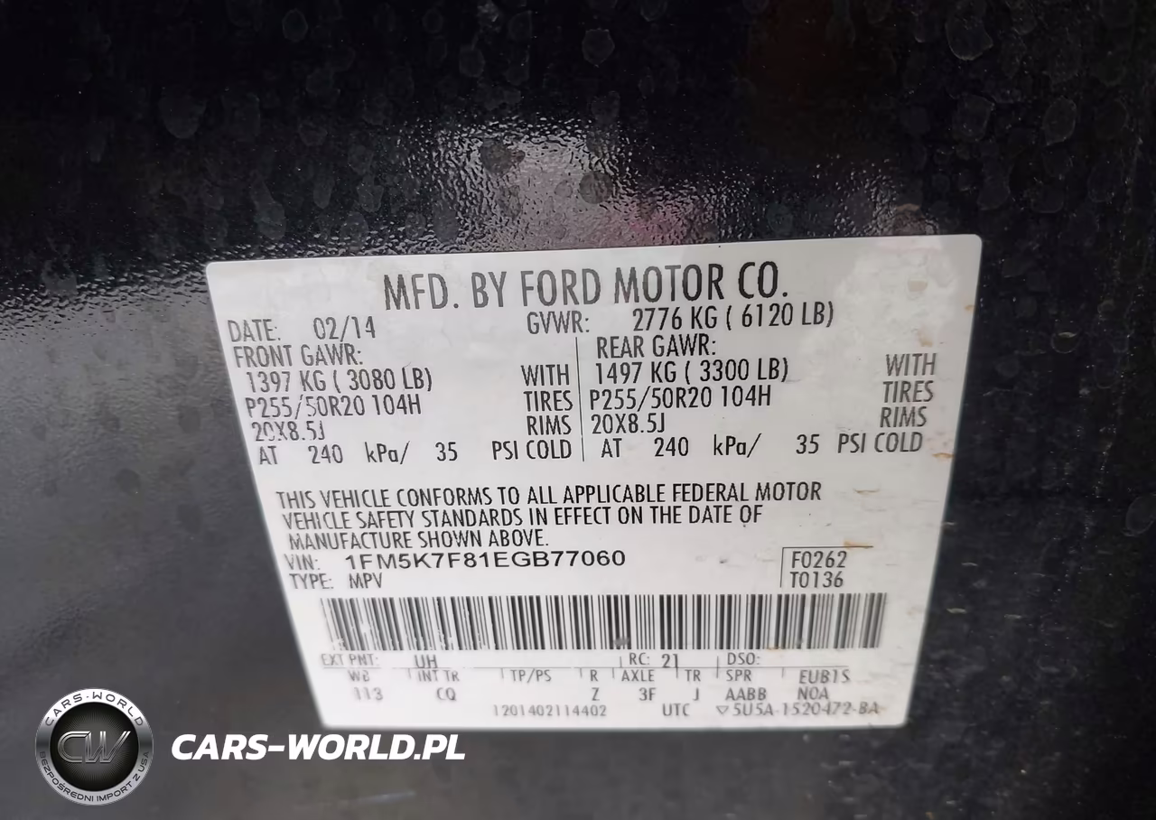 2014 Ford Explorer Limited VIN:1FM5K7F81EGB77060 - 9