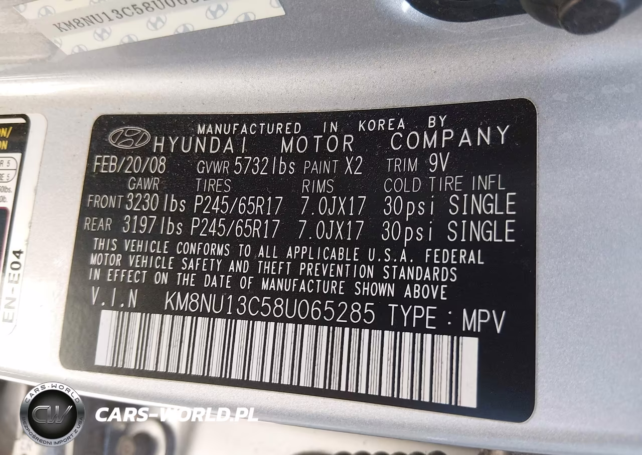 2008 Hyundai Veracruz Gls-Limited-Se VIN:KM8NU13C58U065285 - 9