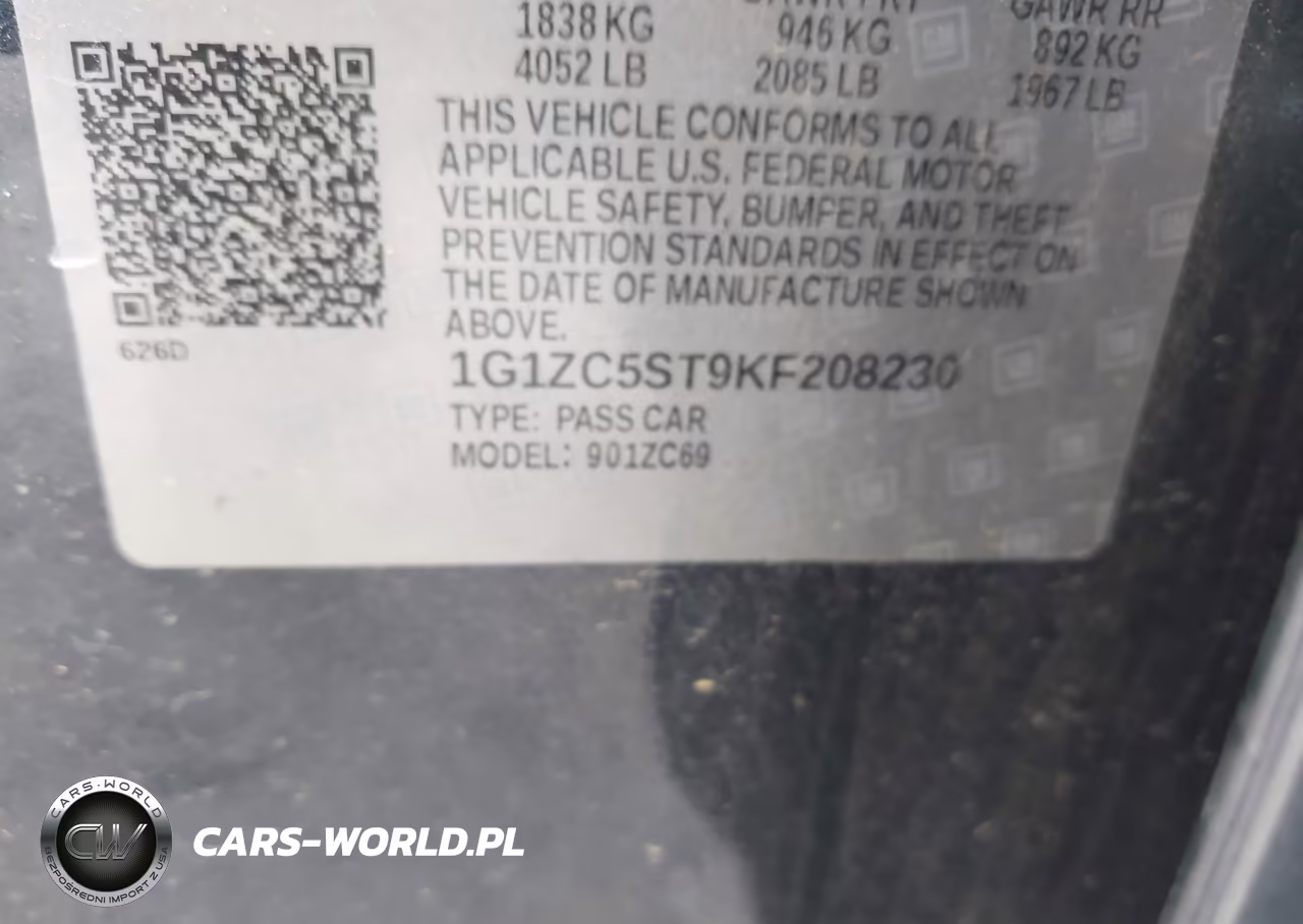 2019 Chevrolet Malibu 1Fl VIN:1G1ZC5ST9KF208230 - 9