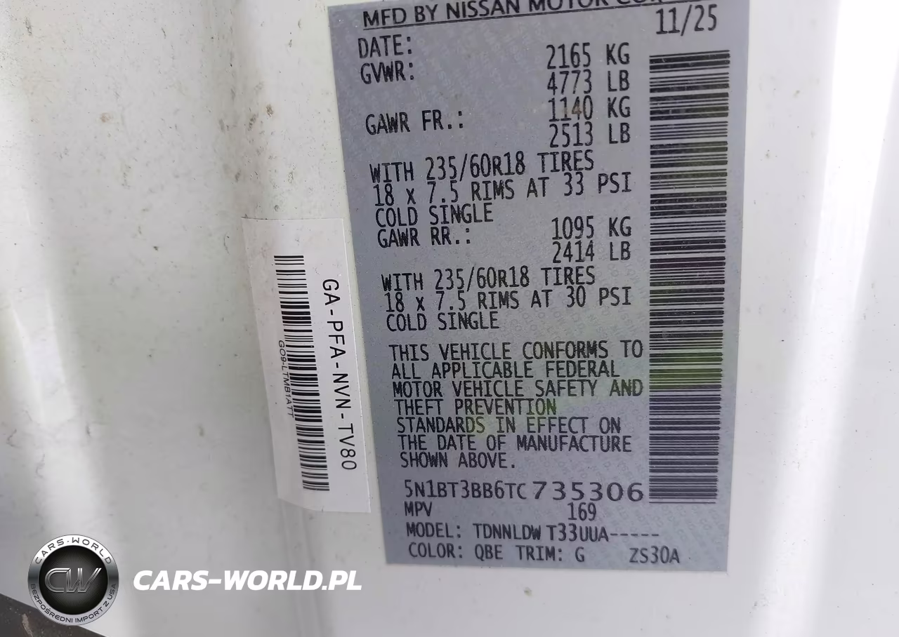 2026 Nissan Rogue Sv VIN:5N1BT3BB6TC735306 - 9