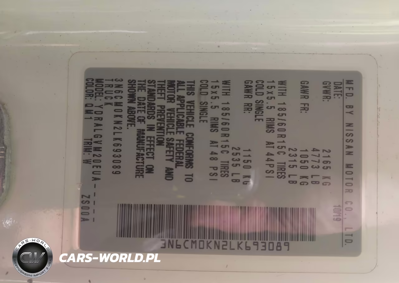2020 Nissan Nv200 Cargo Sv Xtronic Cvt VIN:3N6CM0KN2LK693089 - 9