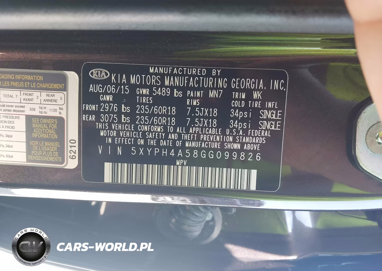2016 Kia Sorento 3.3L Ex VIN:5XYPH4A58GG099826 - 9
