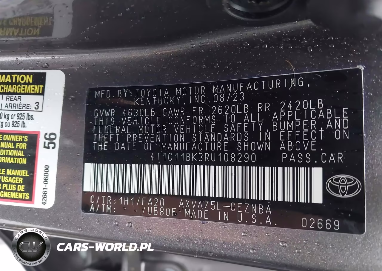 2024 Toyota Camry Le VIN:4T1C11BK3RU108290 - 9