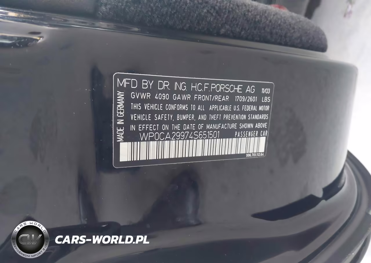 2004 Porsche 911 Carrera-Carrera 4-Carrera 4S VIN:WP0CA29974S651501 - 9