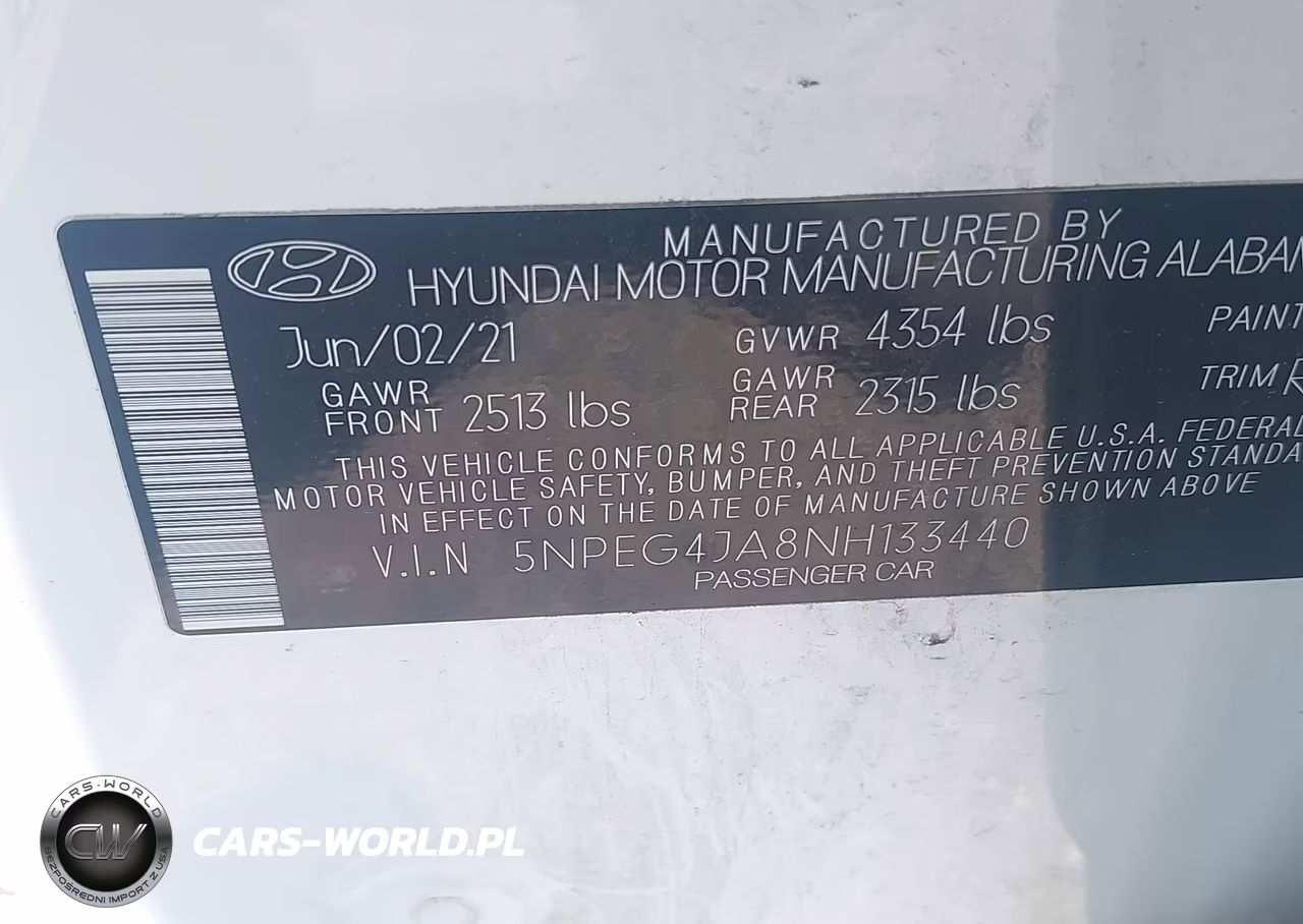 2022 Hyundai Sonata Se VIN:5NPEG4JA8NH133440 - 9