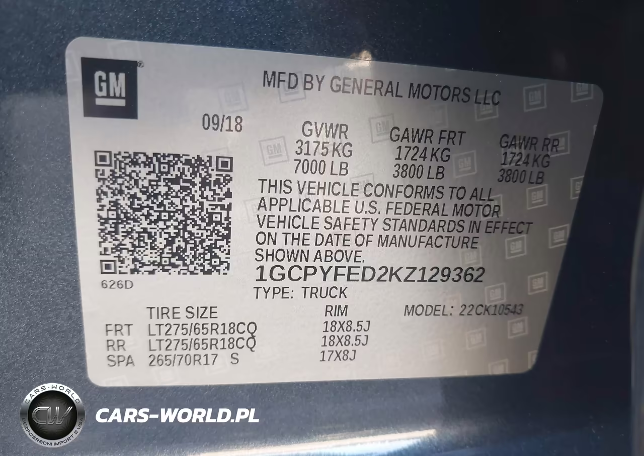2019 Chevrolet Silverado 1500 Lt Trail Boss VIN:1GCPYFED2KZ129362 - 9