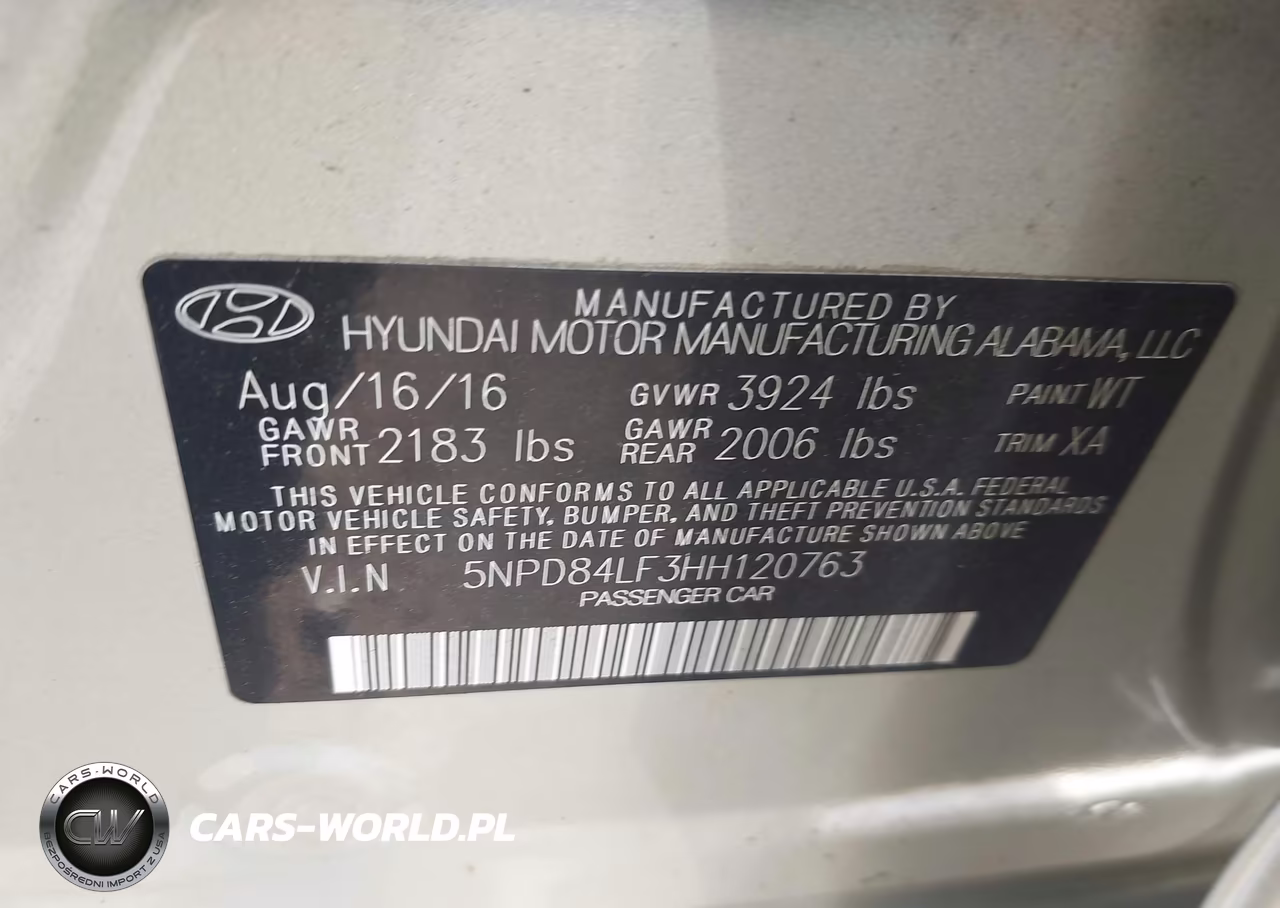 2017 Hyundai Elantra Se VIN:5NPD84LF3HH120763 - 9