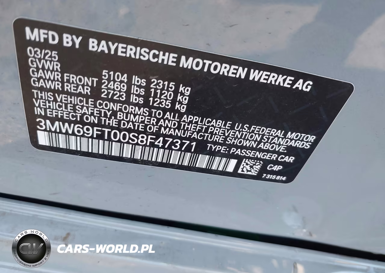 2025 BMW M340I xDrive VIN:3MW69FT00S8F47371 - 9