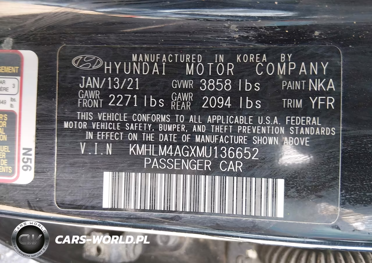 2021 Hyundai Elantra Sel VIN:KMHLM4AGXMU136652 - 9