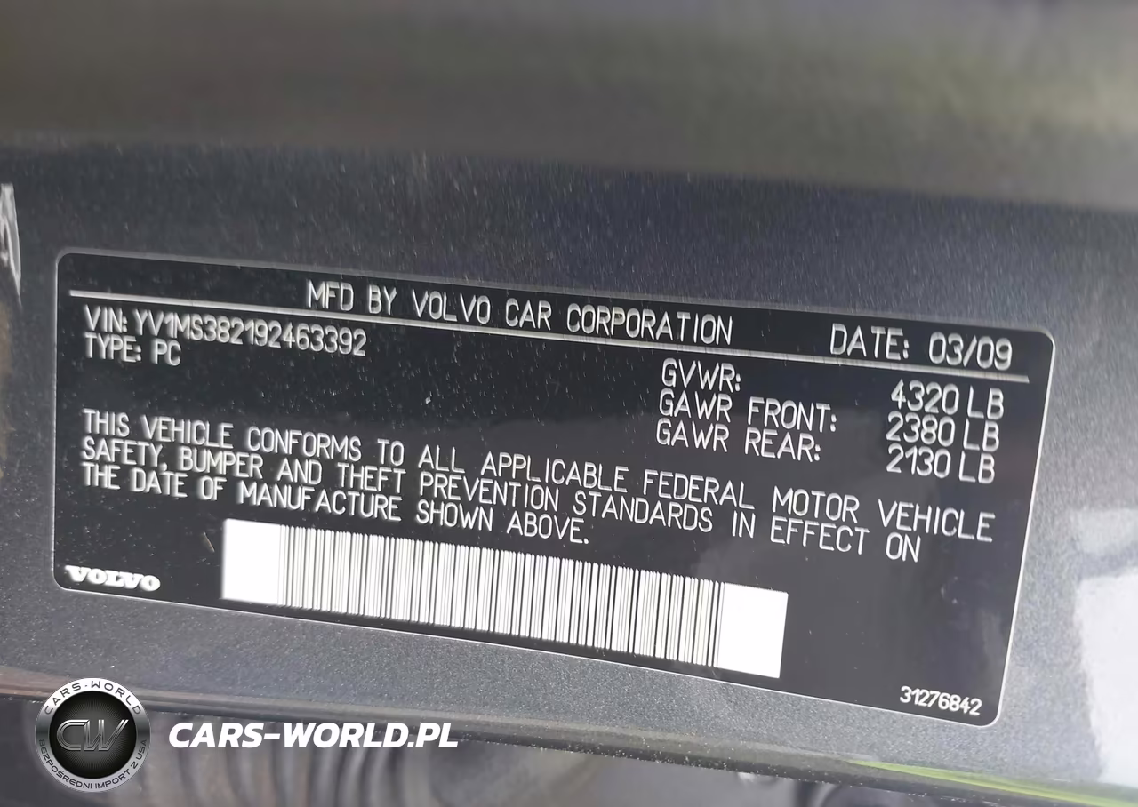 2009 Volvo S40 2.4I VIN:YV1MS382192463392 - 9