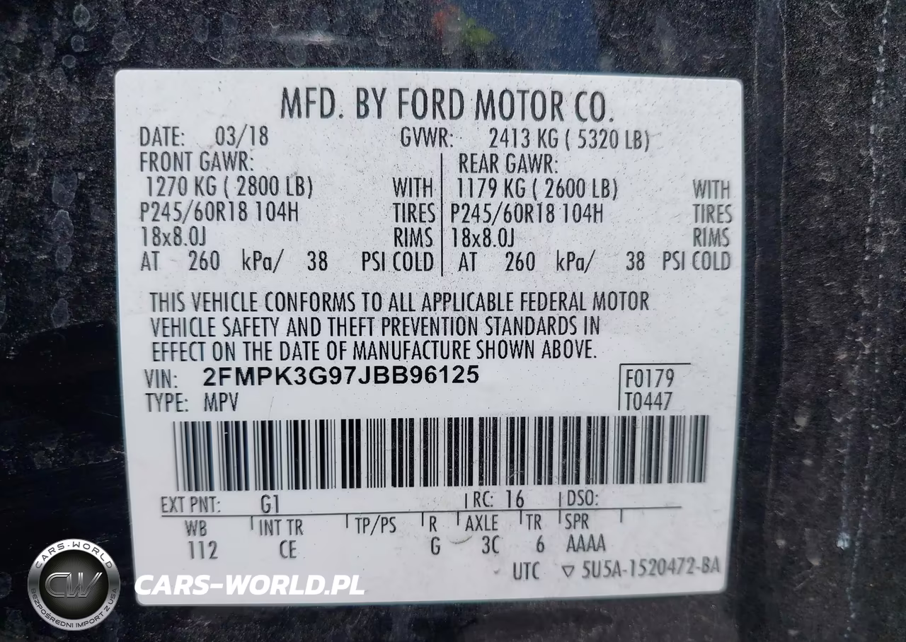 2018 Ford Edge Se VIN:2FMPK3G97JBB96125 - 9