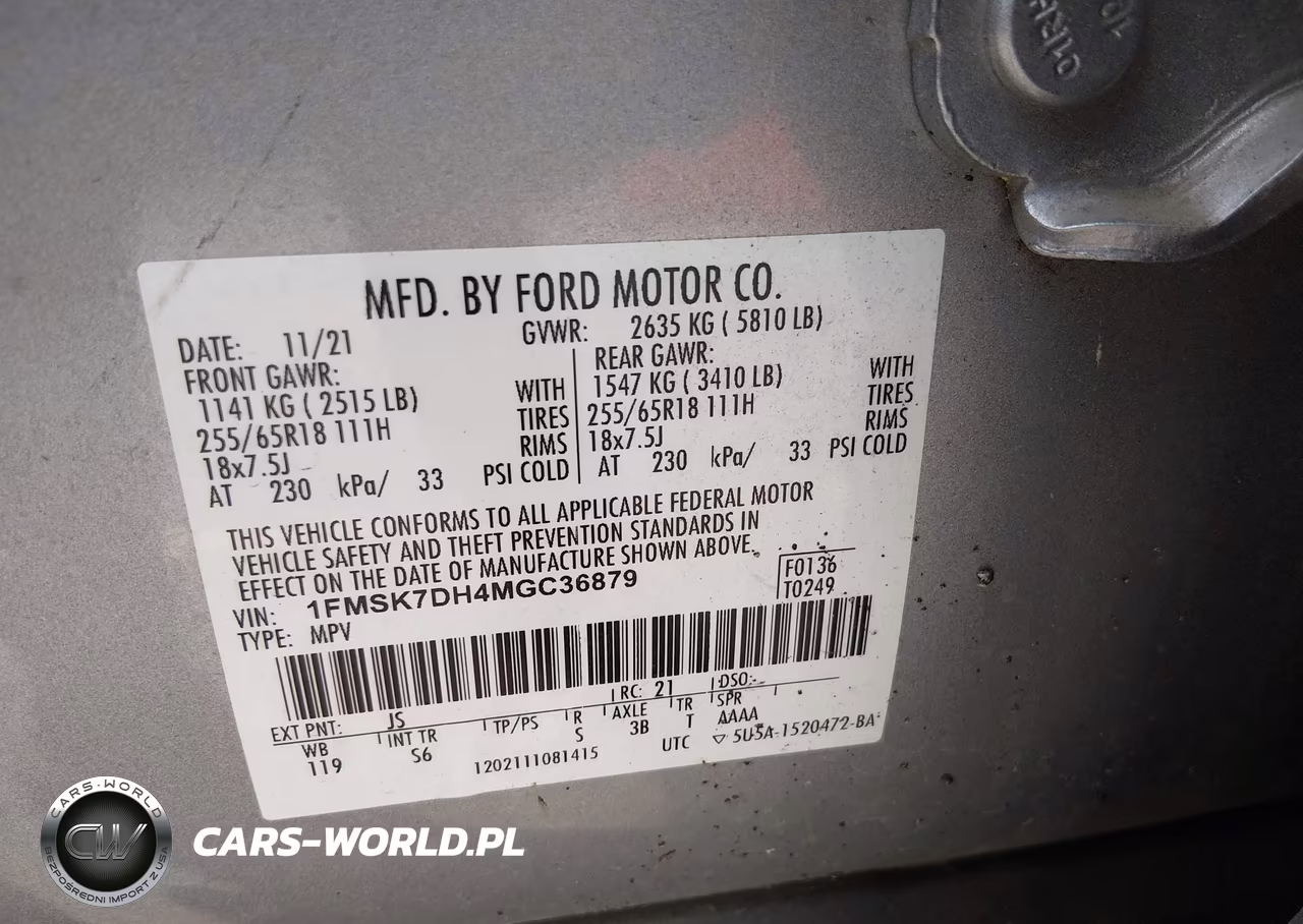 2021 Ford Explorer Xlt VIN:1FMSK7DH4MGC36879 - 9