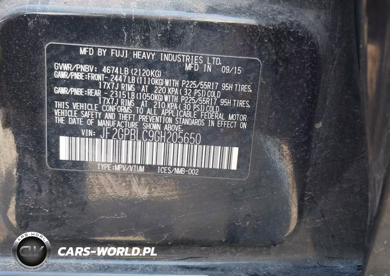 2016 Subaru Crosstrek Hybrid Touring VIN:JF2GPBLC9GH205650 - 9
