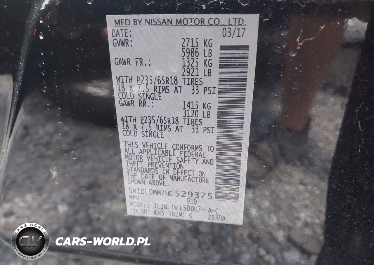2017 Infiniti Qx60 VIN:5N1DL0MM7HC529375 - 9