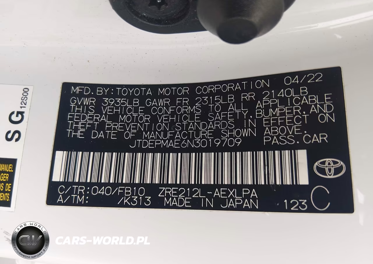 2022 Toyota Corolla Le VIN:JTDEPMAE6N3019709 - 9