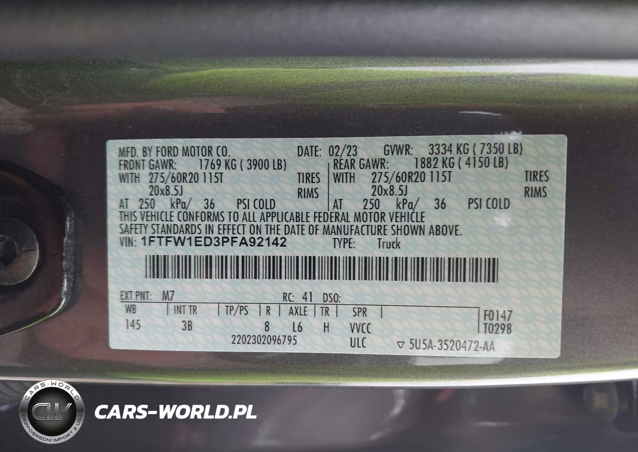 2023 Ford F-150 King Ranch-Lariat-Limited-Platinum-Xl-Xlt VIN:1FTFW1ED3PFA92142 - 9