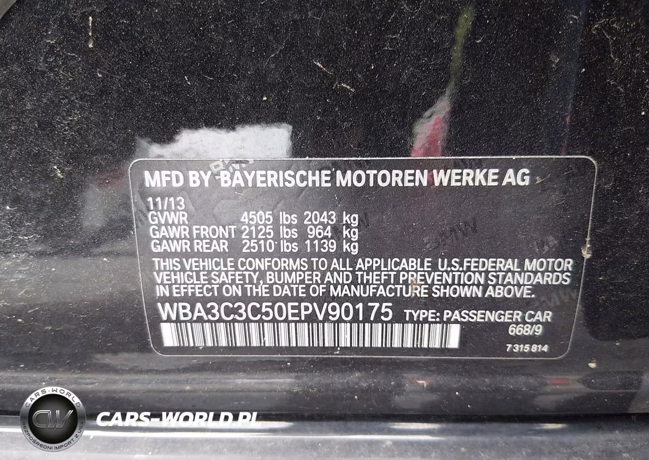 2014 BMW 320I xDrive VIN:WBA3C3C50EPV90175 - 9