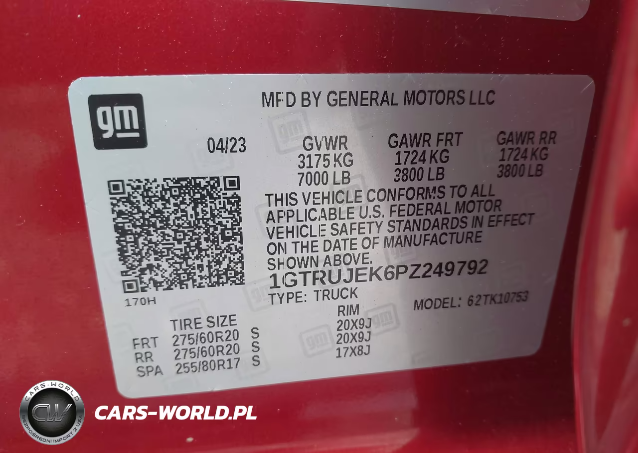 2023 GMC Sierra 1500 4Wd Standard Box Elevation With 3Vl VIN:1GTRUJEK6PZ249792 - 9