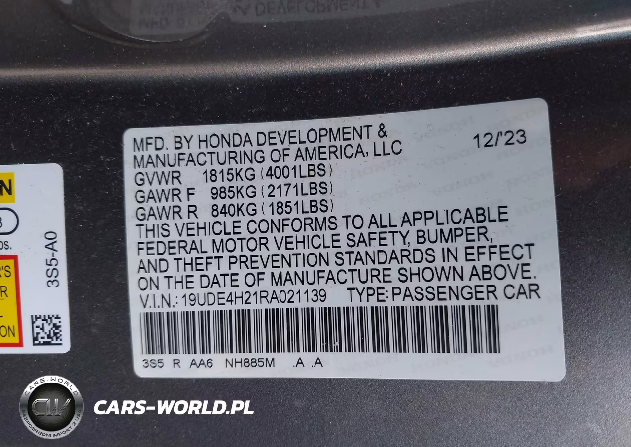 2024 Acura Integra VIN:19UDE4H21RA021139 - 9