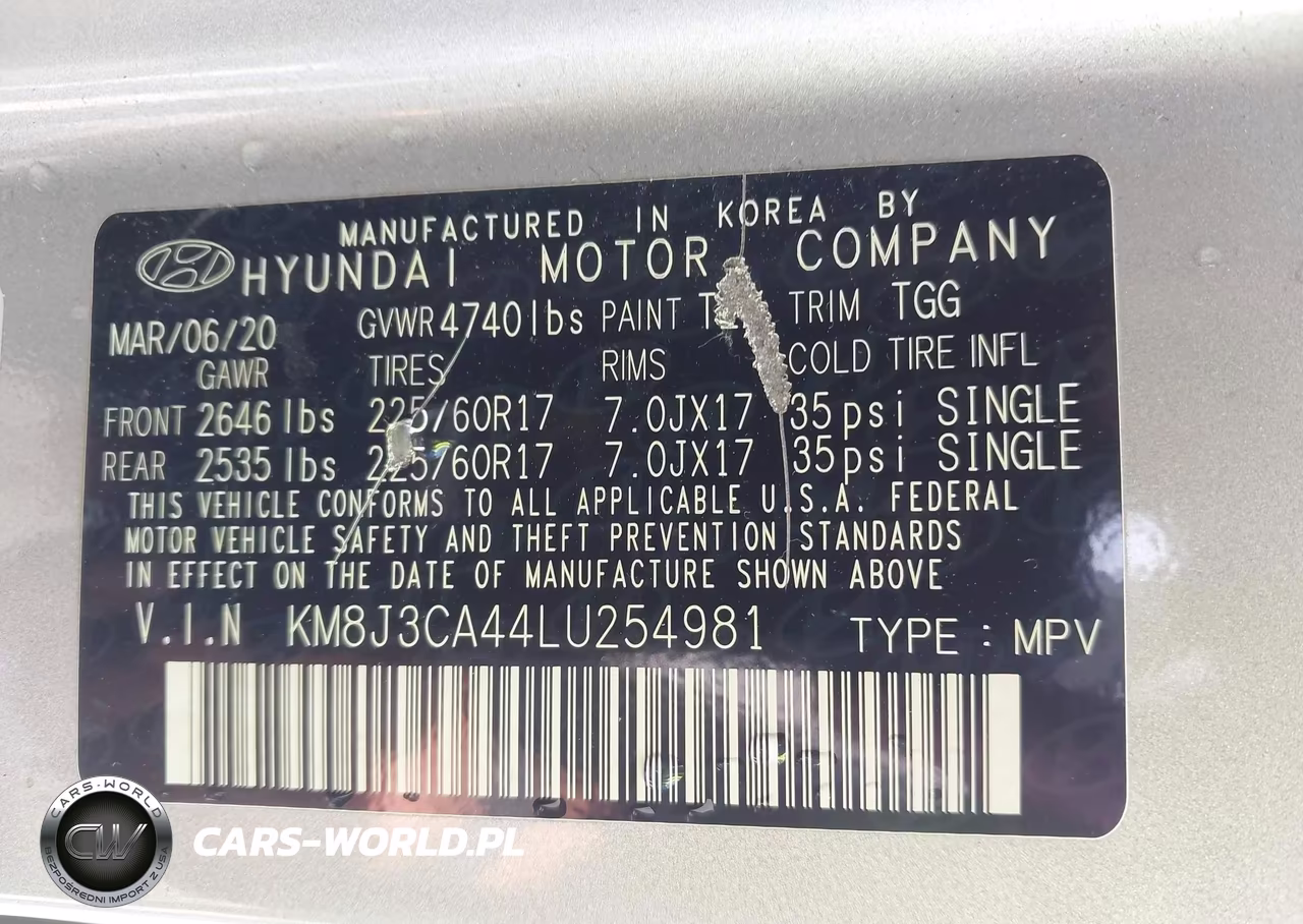 2020 Hyundai Tucson Value VIN:KM8J3CA44LU254981 - 9