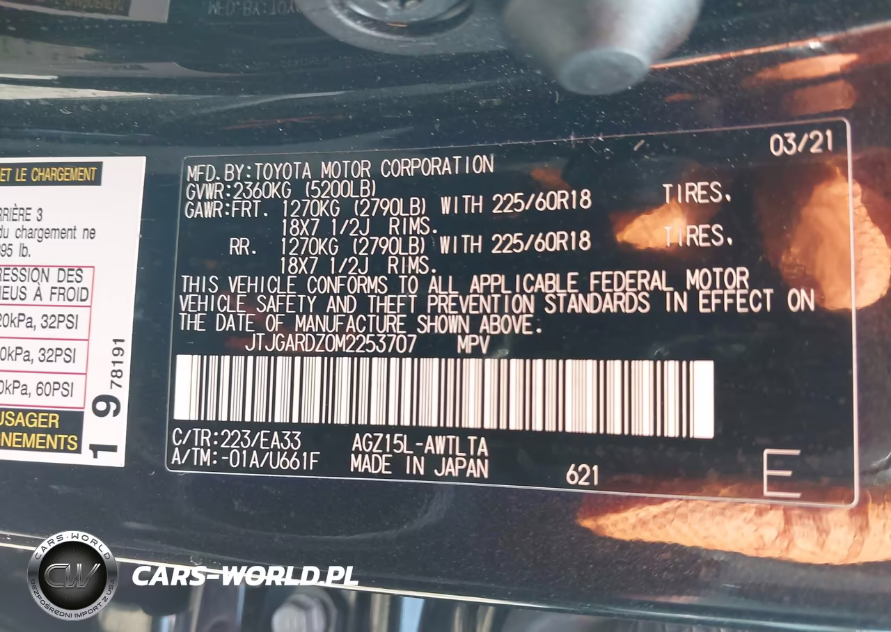 2021 Lexus Nx 300 VIN:JTJGARDZ0M2253707 - 9