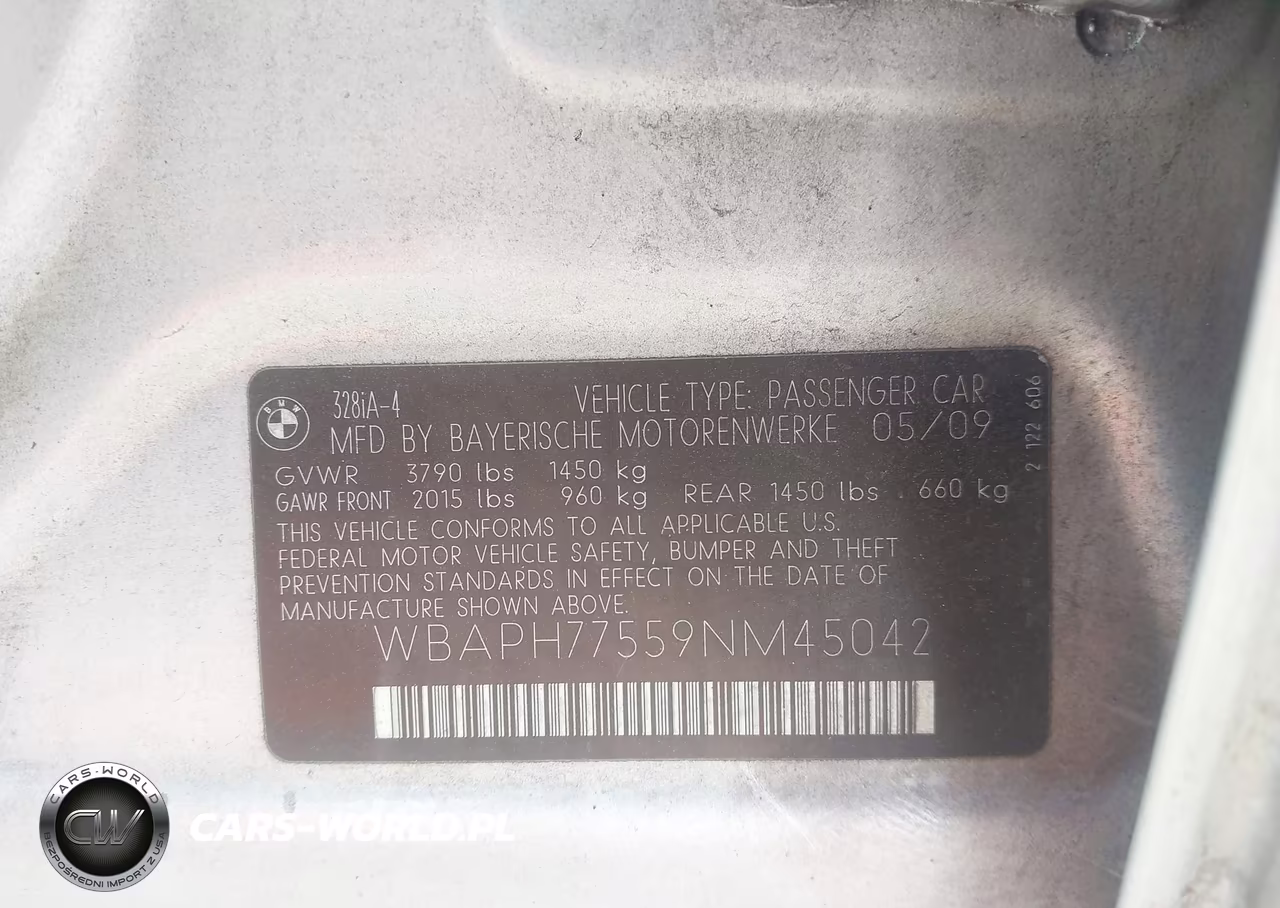 2009 BMW 328I VIN:WBAPH77559NM45042 - 9