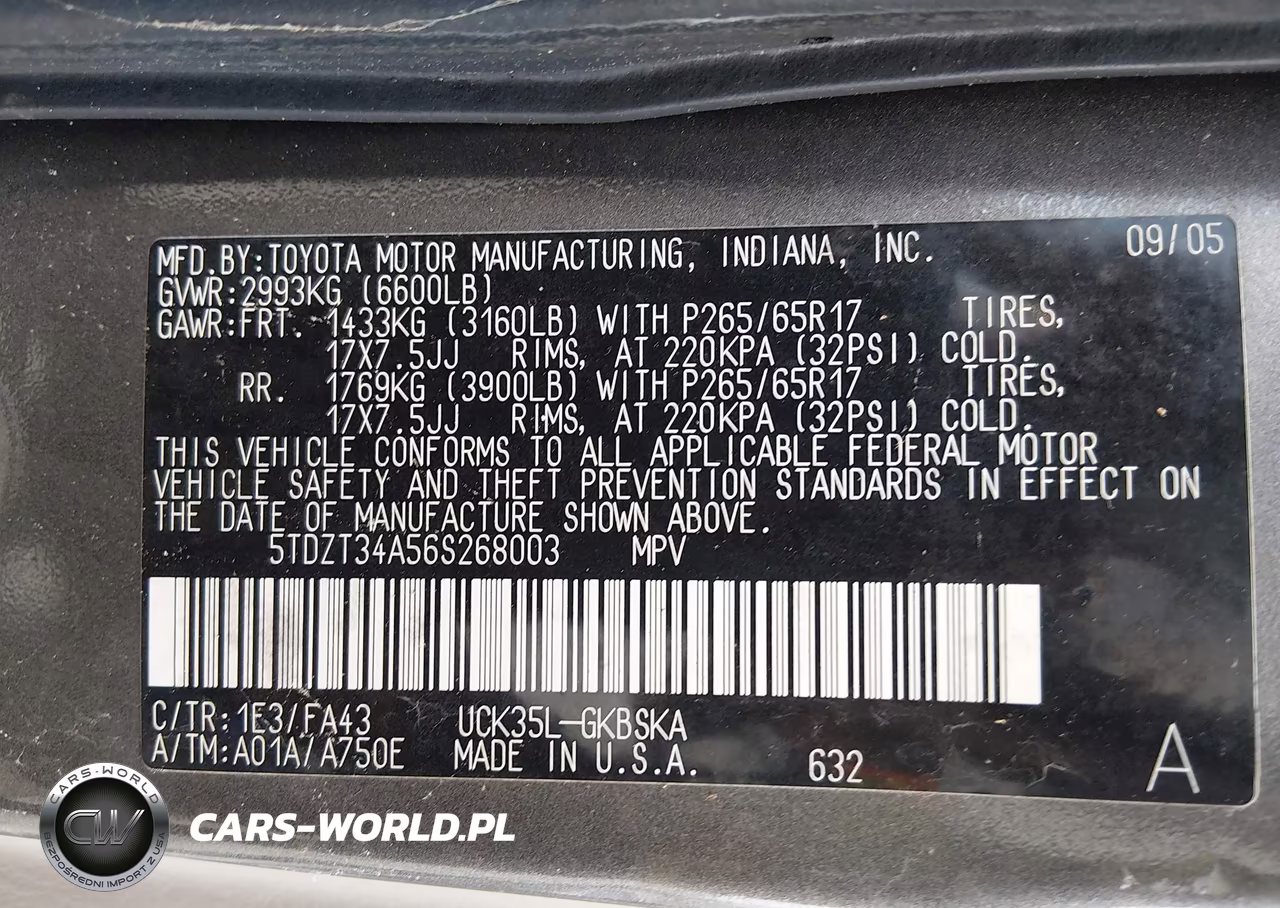 2006 Toyota Sequoia Sr5 V8 VIN:5TDZT34A56S268003 - 9