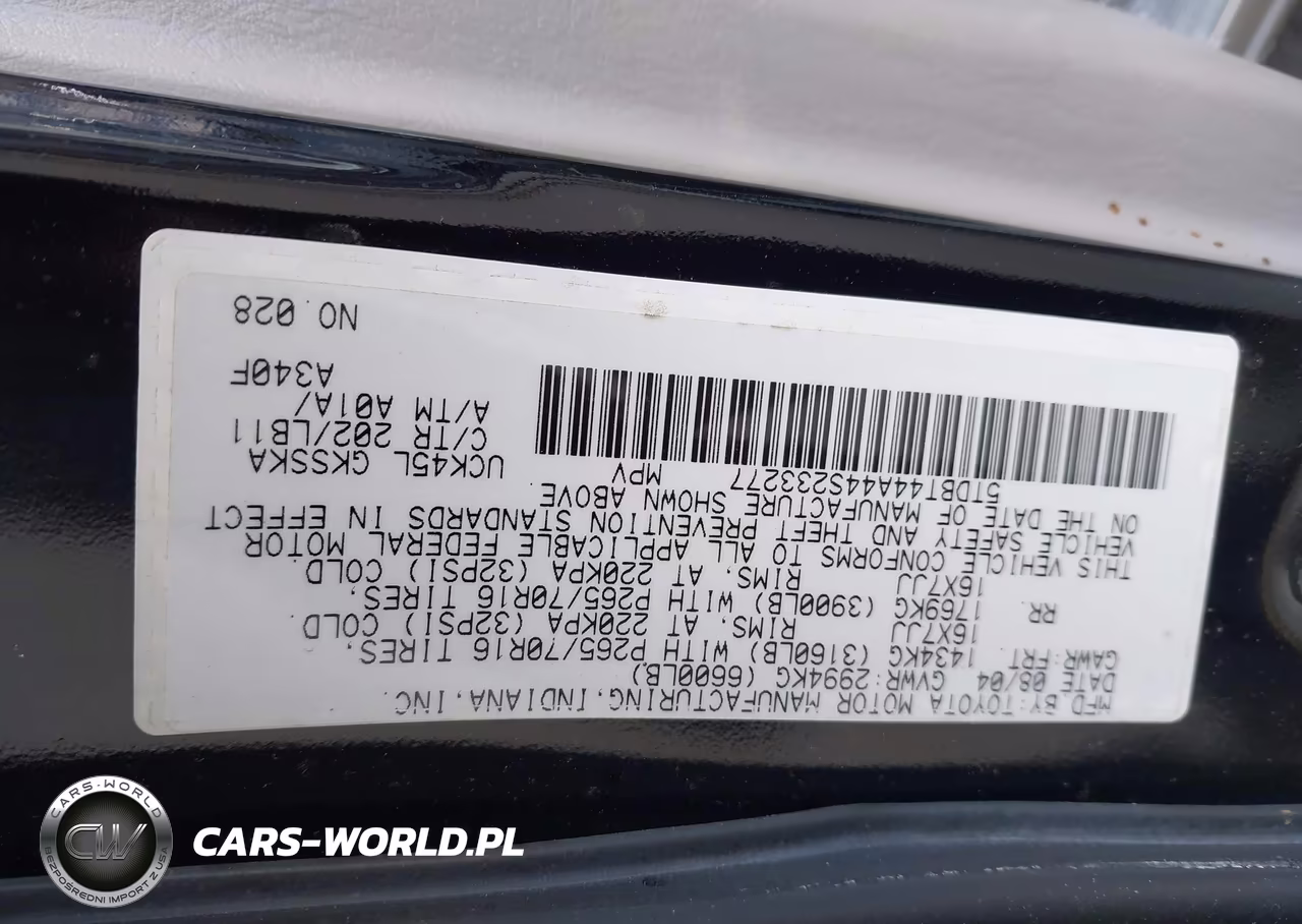 2004 Toyota Sequoia Sr5 V8 VIN:5TDBT44A44S233277 - 9