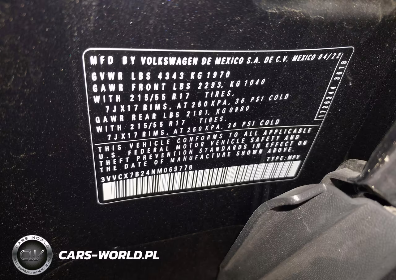 2022 Volkswagen Taos 1.5T S VIN:3VVCX7B24NM069778 - 9