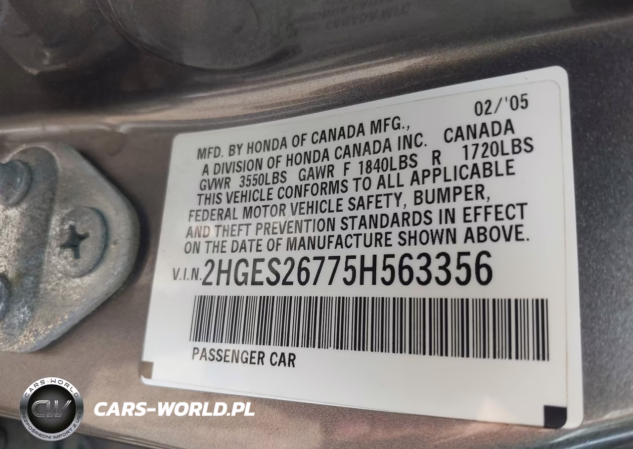2005 Honda Civic Ex VIN:2HGES26775H563356 - 9