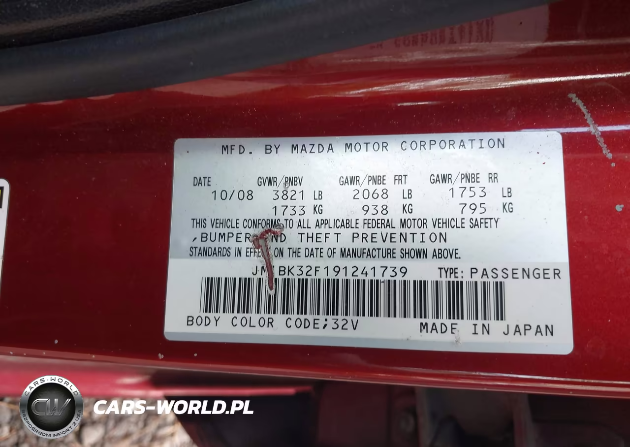 2009 Mazda Mazda3 I VIN:JM1BK32F191241739 - 9