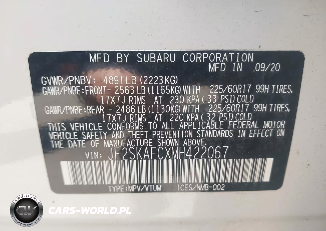 2021 Subaru Forester Premium VIN:JF2SKAFCXMH422067 - 9