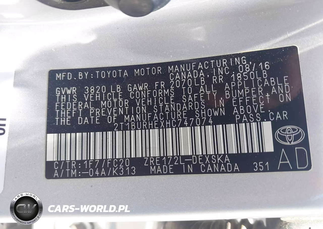 2017 Toyota Corolla Se VIN:2T1BURHEXHC747074 - 9