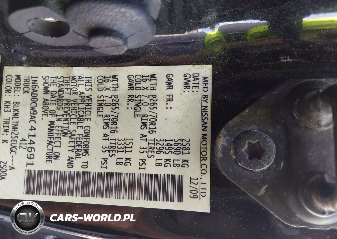 2010 Nissan Frontier Se VIN:1N6AD0CW9AC414691 - 9