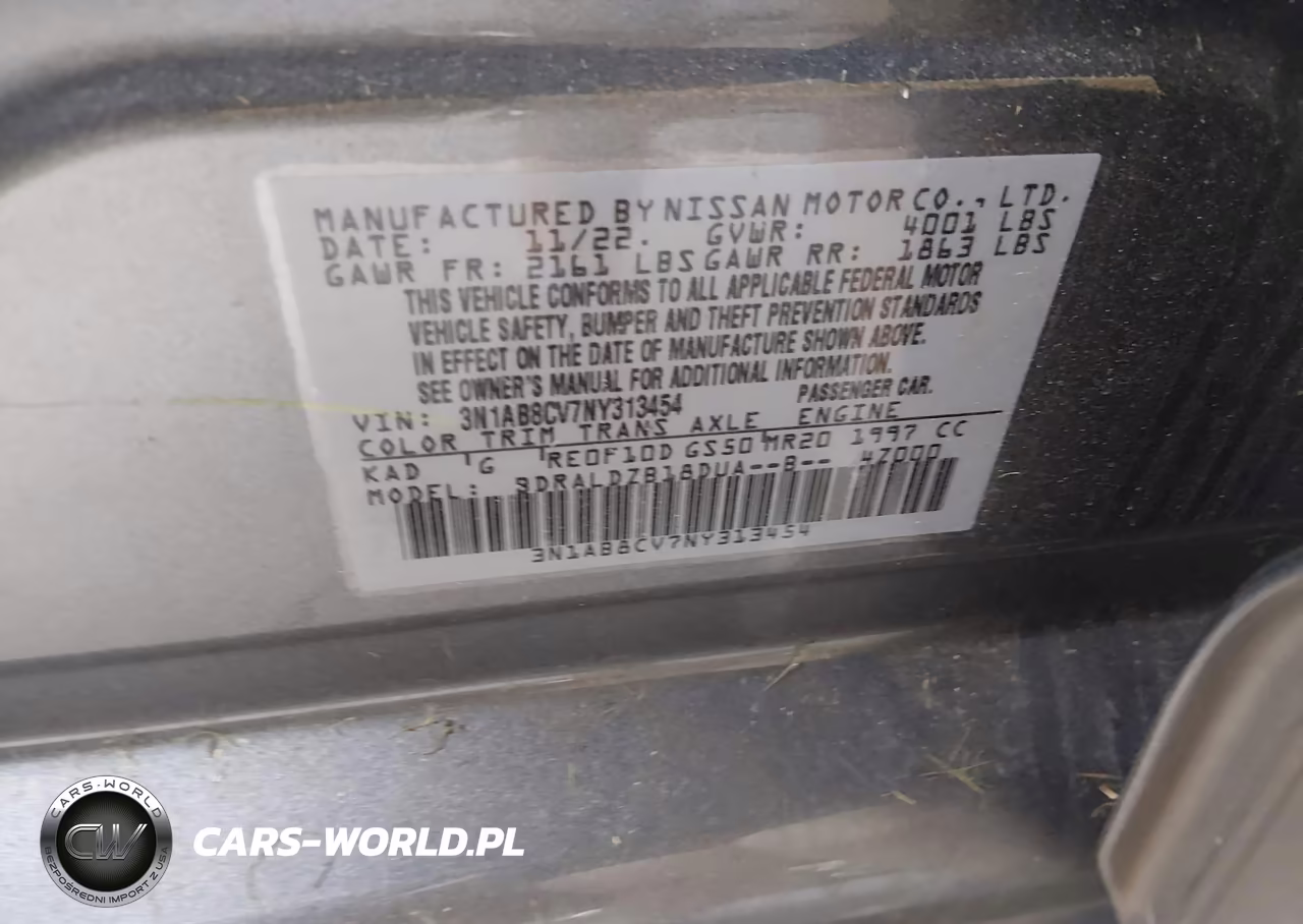 2022 Nissan Sentra Sv Xtronic Cvt VIN:3N1AB8CV7NY313454 - 9